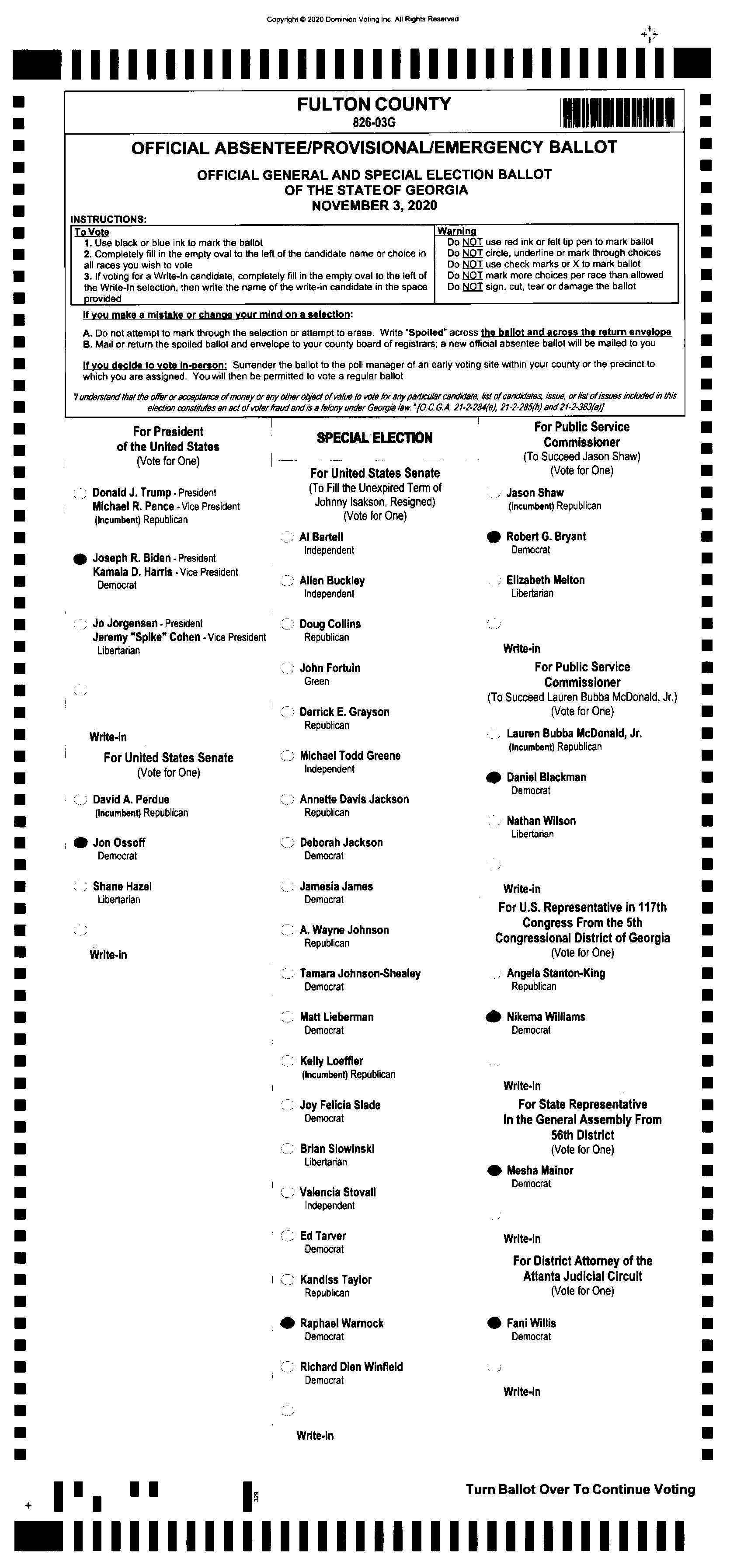 Doubled Ballot